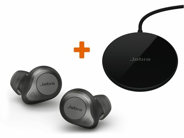 Bild 1 von Jabra Elite 85t Bundle, Wireless-In-Ear-Kopfhörer inkl. Qi-Ladepad, titanium