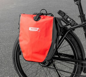 Büchel Wasserdichte Fahrradtasche - Schwarz/Rot