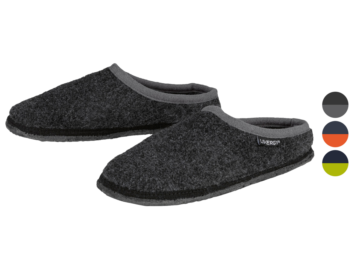 Bild 1 von LIVERGY® Herren Hausschuhe, hoher Wollanteil