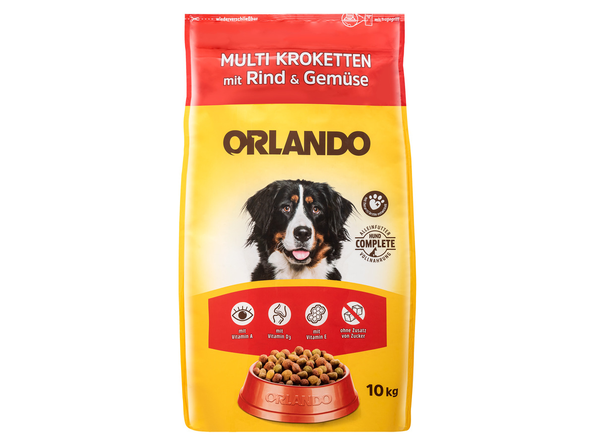 Bild 1 von ORLANDO Hundetrockenfutter Multi Kroketten mit Rind & Gemüse, 10 kg