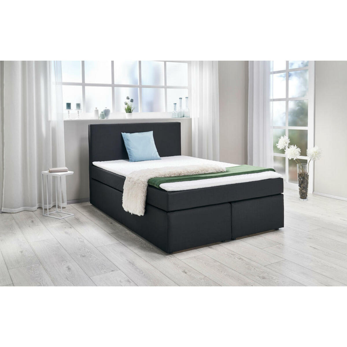 Bild 1 von Boxspringbett Sky schwarz 140 cm