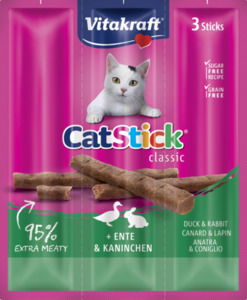 Vitakraft Cat Stick® mini Ente & Kaninchen 3.83 EUR/100 g (10 x 18.00g)
