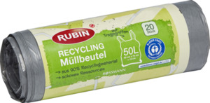 RUBIN Recycling Müllbeutel mit Tragegriff 50 l
