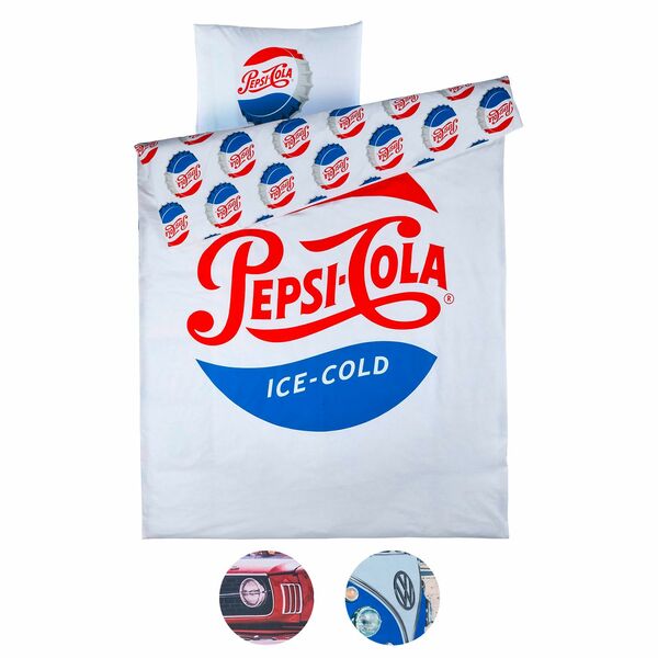 Bild 1 von PEPSI® /FORD/VW Retro-Bettwäsche 135 x 200 cm