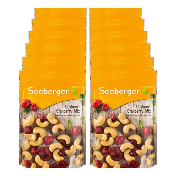 Bild 1 von Seeberger Cashew-Cranberry-Mix 150 g, 12er Pack