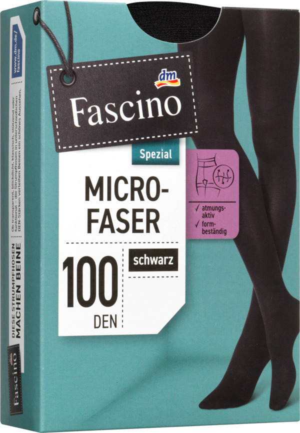 Bild 1 von Fascino Strumpfhose mit Microfaser 100 DEN, Gr. 38/40, schwarz