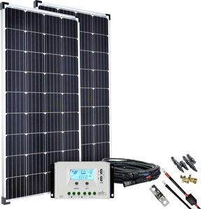 offgridtec Solaranlage »basicPremium-XL 300W Solaranlage 12V/24V«, 150 W, Monokristallin, (Set), hochwertiges Basis-Set, Komplettsystem