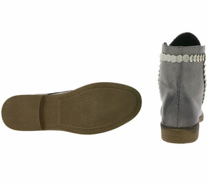 ARIZONA Schuhe Boots coole Damen Schnür-Stiefeletten Grau Used