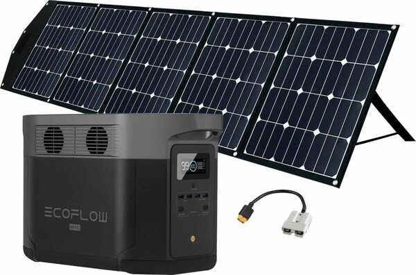 Bild 1 von Ecoflow Solaranlage »Delta Max 2000 + 225W Offgridtec® Faltbares Solarmodul«, 225 W, Monokristallin, (Spar-Set), Plug and play