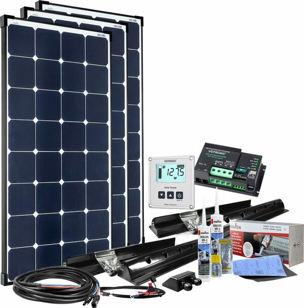 Bild 1 von Solaranlage »360W 12V MPPT Premium XXL- Wohnmobil Komplettset EBL-Option«, 120 W, Monokristallin, (Set), High-End Solarmodul