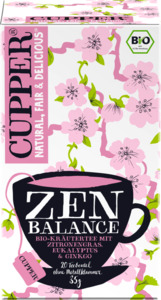 Cupper Kräutertee, zen balance mit Zitronengras, Eukalyptus & Ginko (20 x 1,75 g)
