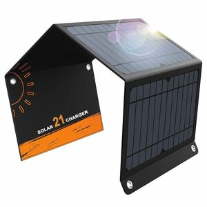 FeelGlad Solarabsorber »Solar-Ladegerät, 21 W, 2 USB-Anschlüsse, Solarpaneel, kompatibel mit iPhone, Samsung, weiteren USB- und DC-Geräten«