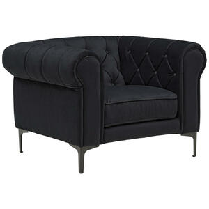 Ambia Home CHESTERFIELD-SESSEL Schwarz