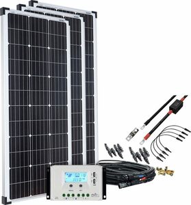 offgridtec Solaranlage »basicPremium-L 300W Solaranlage 12V/24V«, 100 W, Monokristallin, (Set), Komplettsystem