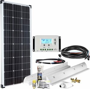 offgridtec Solaranlage »mPremium L-100W/12V«, 100 W, Monokristallin, (Set), Wohnmobil Solaranlage