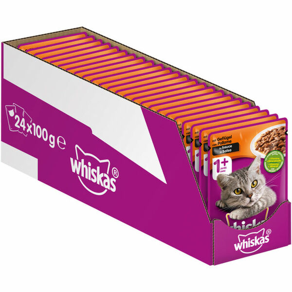 Bild 1 von Whiskas Nassfutter für Katzen mit Geflügel, 24er Pack
