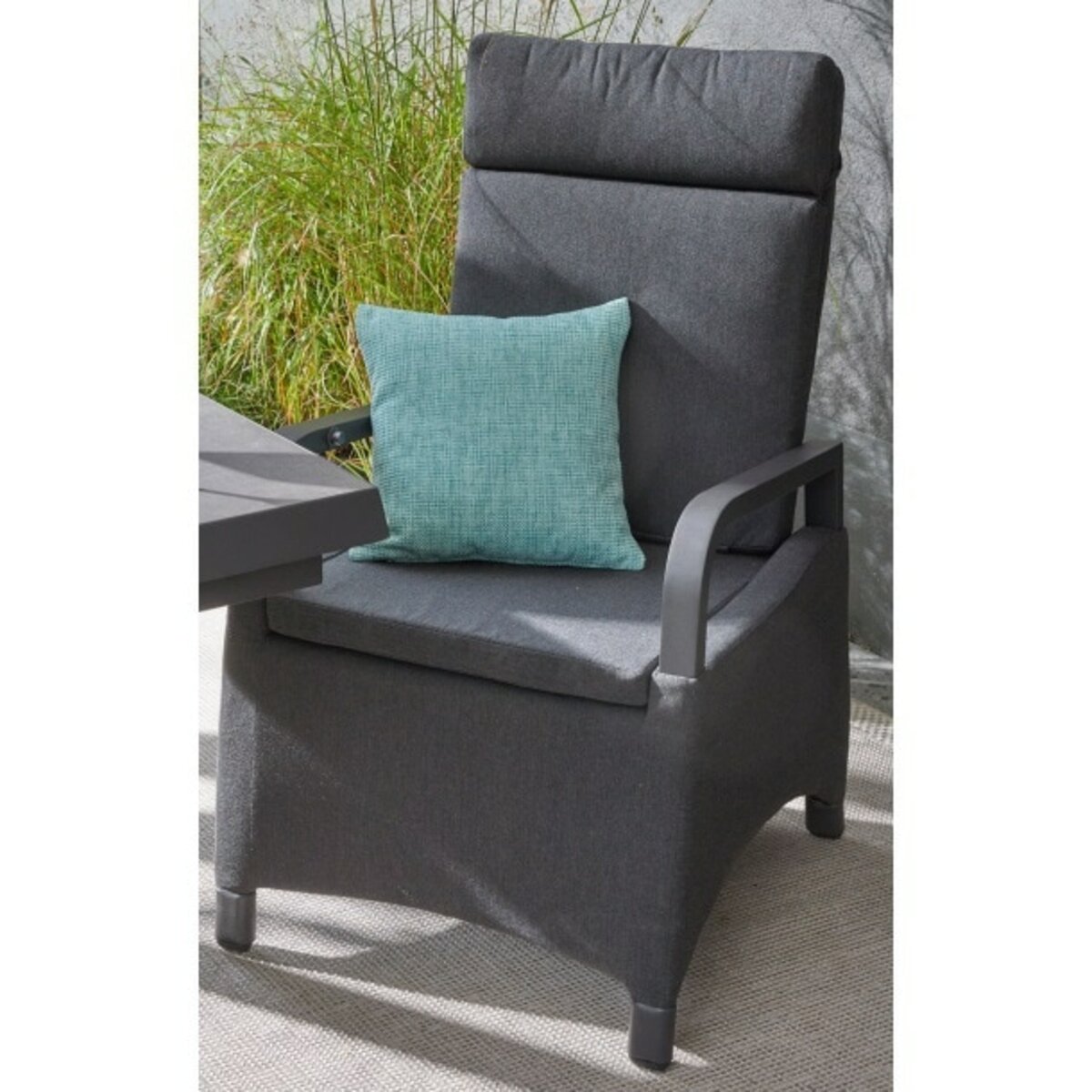 Garden FLAIR Garten Positionsstuhl LEONIDAS Sunbrella grau von porta