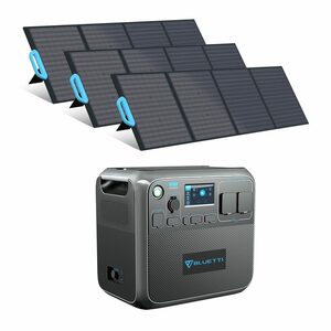 BLUETTI Stromerzeuger »BLUETTI AC200P Tragbares Stromerzeuger mit 3 PV120 Solar Panel«, 2,00 in kW, (packung, 3-tlg), Steckdose und Ladeleitung 220V