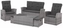 Bild 2 von KONIFERA Gartenlounge-Set »Lyon«, (12-tlg), 2er Sofa, 2 Sessel, 2 Hocker, Tisch, Polyrattan