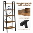 Bild 3 von *Aiibot Bücherregal »Regal, Bücherregal, Leiterregal, Standregalmit Metallrahmen«, Küchenregal mit 5 Ebenen, Aufbewahrungsregal,bodenstehender, für Wohnzimmer, Arbeitszimmer, Büro