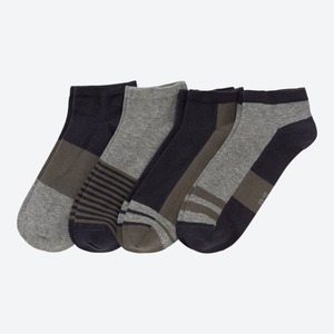 Herren-Sneaker-Socken mit Kontrast-Design, 3er-Pack