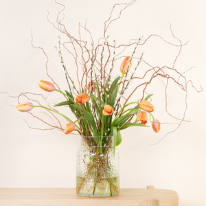Französische Tulpen in Orange mit gratis Lieblings-Vase L