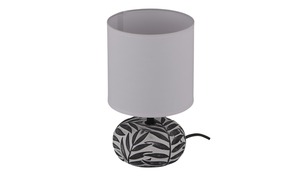 Keramik-Tischleuchte, 1-flammig, weiß/schwarz