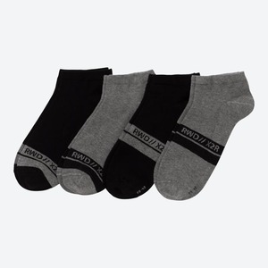 Herren-Sneaker-Socken mit Streifendesign, 4er-Pack