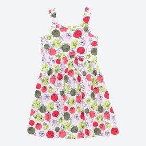 Mädchen-Kleid mit Erdbeer-Muster