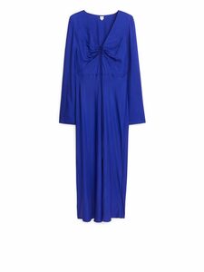 Arket Midikleid mit Kordelzug Knallblau, Alltagskleider in Größe 34. Farbe: Bright blue
