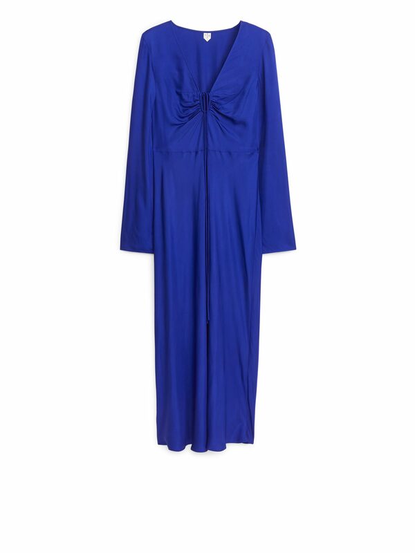Bild 1 von Arket Midikleid mit Kordelzug Knallblau, Alltagskleider in Größe 34. Farbe: Bright blue