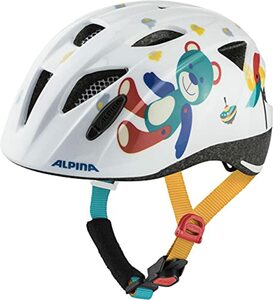 ALPINA XIMO - Leichter, Sicherer & Bruchfester Fahrradhelm Mit Optionalen LED-Licht Für Kinder, white bear gloss, 47-51 cm