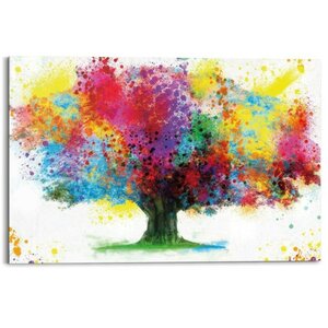 Reinders! Wandbild 90x60 cm Farbkleckse Baum 90 x 60 cm Dekopanel