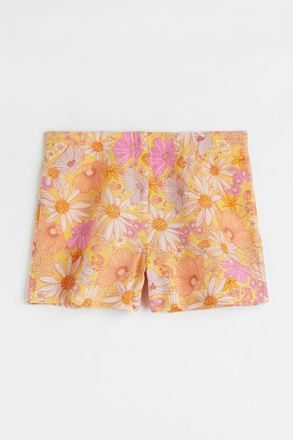 Bild 1 von H&M+ Shorts aus Leinenmix Orange/Klein geblümt in Größe XL. Farbe: Orange/small flowers