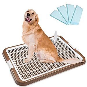 Pet LovinG Hundetöpfchen-Tablett Hundetoilette,Halter für Welpen-Trainingspads und Tabletts für Hunde,Hundetoilette,Hundetoilette (Braun)