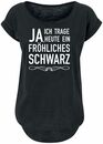 Bild 1 von Sprüche Fröhliches schwarz T-Shirt schwarz