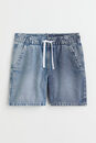 Bild 1 von H&M Shorts aus Baumwolldenim Blau/Blockfarben in Größe 134. Farbe: Denim blue/block-coloured