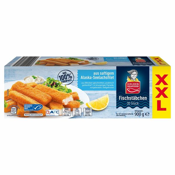 Bild 1 von GOLDEN SEAFOOD Fischstäbchen 900 g