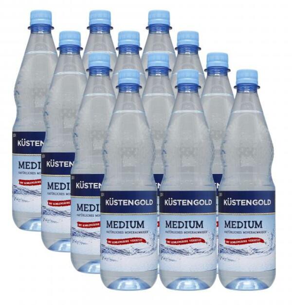 Bild 1 von Küstengold Mineralwasser Medium PET (Mehrweg)