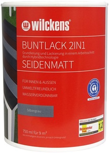 Wilckens Buntlack 2in1, seidenmatt - Silbergrau