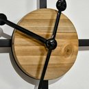 Bild 3 von HOMCOM Wanduhr 60cm mit Römischen Ziffern, Runde Uhrwerk, Geräuschlose Dekoration im Vintage-Design