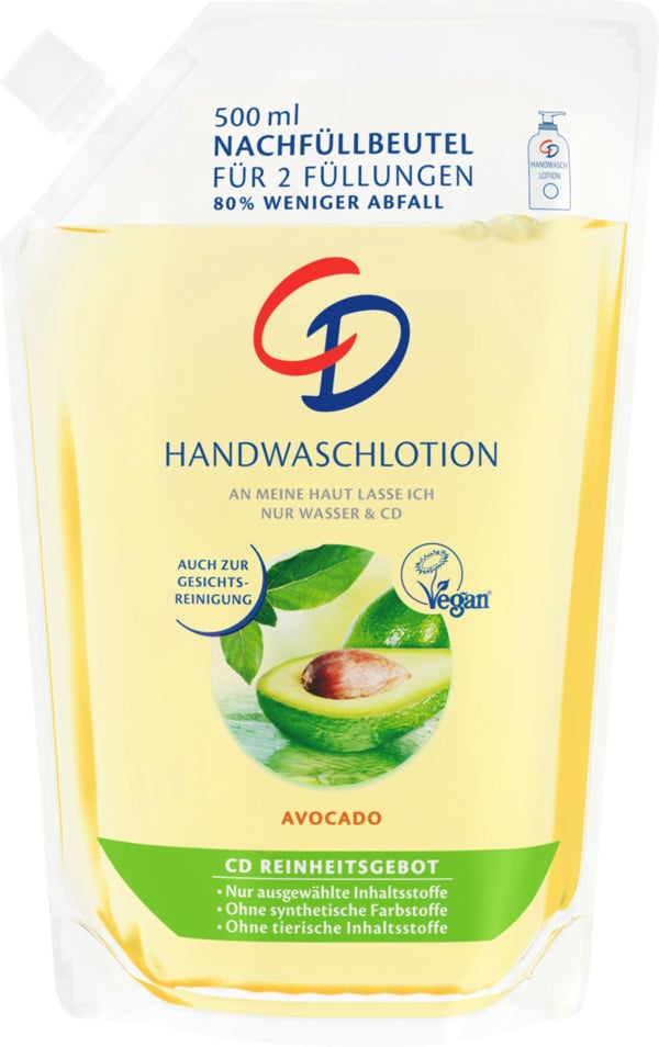 Bild 1 von CD Waschlotion Avocado Nachfüllbeutel 5.98 EUR/1 l