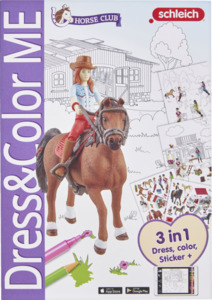 Schleich Mal- und Stickerbuch Dress&Color Me Horse Club