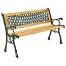 Bild 1 von Juskys Gartenbank Pisa – 2-Sitzer Sitzbank mit Armlehnen & Rückenlehne – 122x54x73 cm