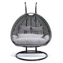 Bild 1 von Home Deluxe Polyrattan Hängesessel «Twin» inkl. Regenabdeckung   versch. Farben