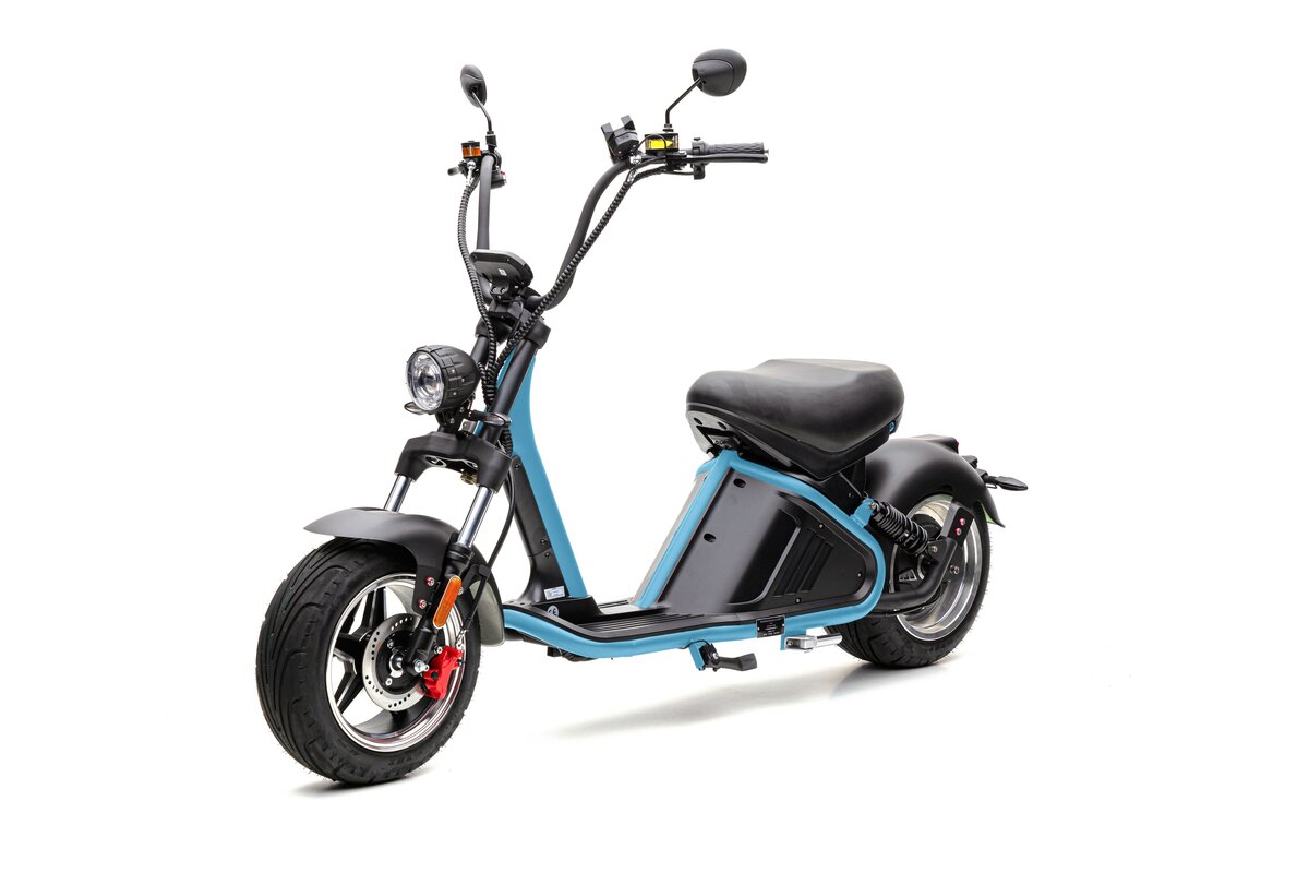 ECONELO Chopper PXD2 Elektroroller max. 45 Km/h blau von Netto Marken