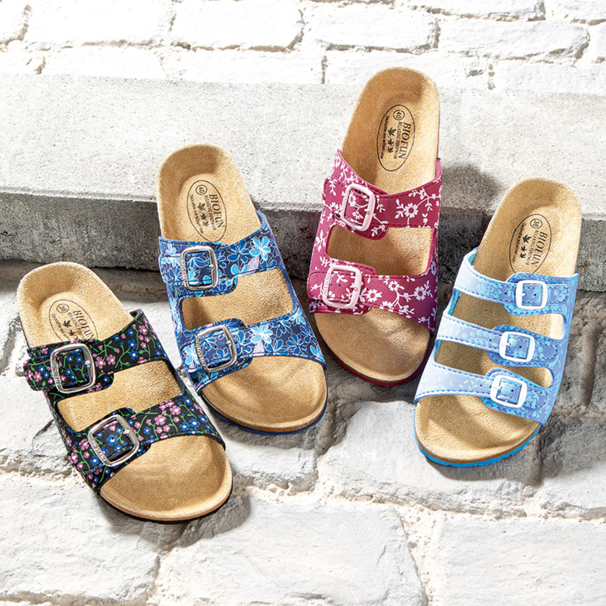 Bild 1 von BioFun Relaxing Footwear Tieffußbett-Pantoletten "Natur"