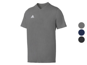 adidas Herren T-Shirt mit geripptem Rundhalsausschnitt