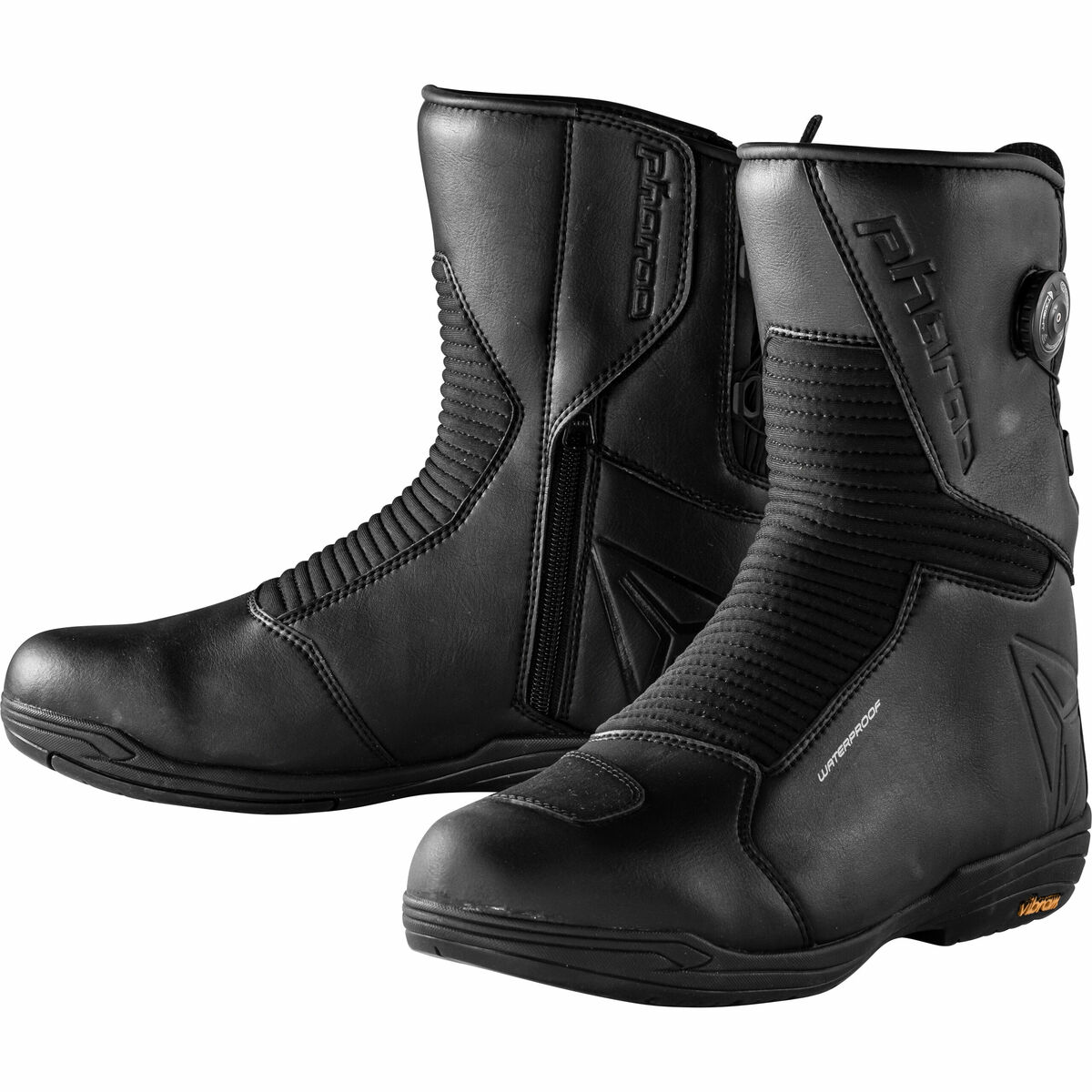 Bild 2 von Pharao Delta WP Motorradschnürstiefel lang Motorradstiefel schwarz Herren Größe 44