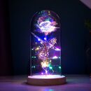 Bild 4 von Kunstblumenstrauß »Ewige Glasrosen, Rosen mit Licht, Glaskuppelrosen, LED-Glasrosen«, FeelGlad